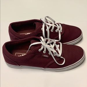 Maroon Vans Atwood Low Size 8
